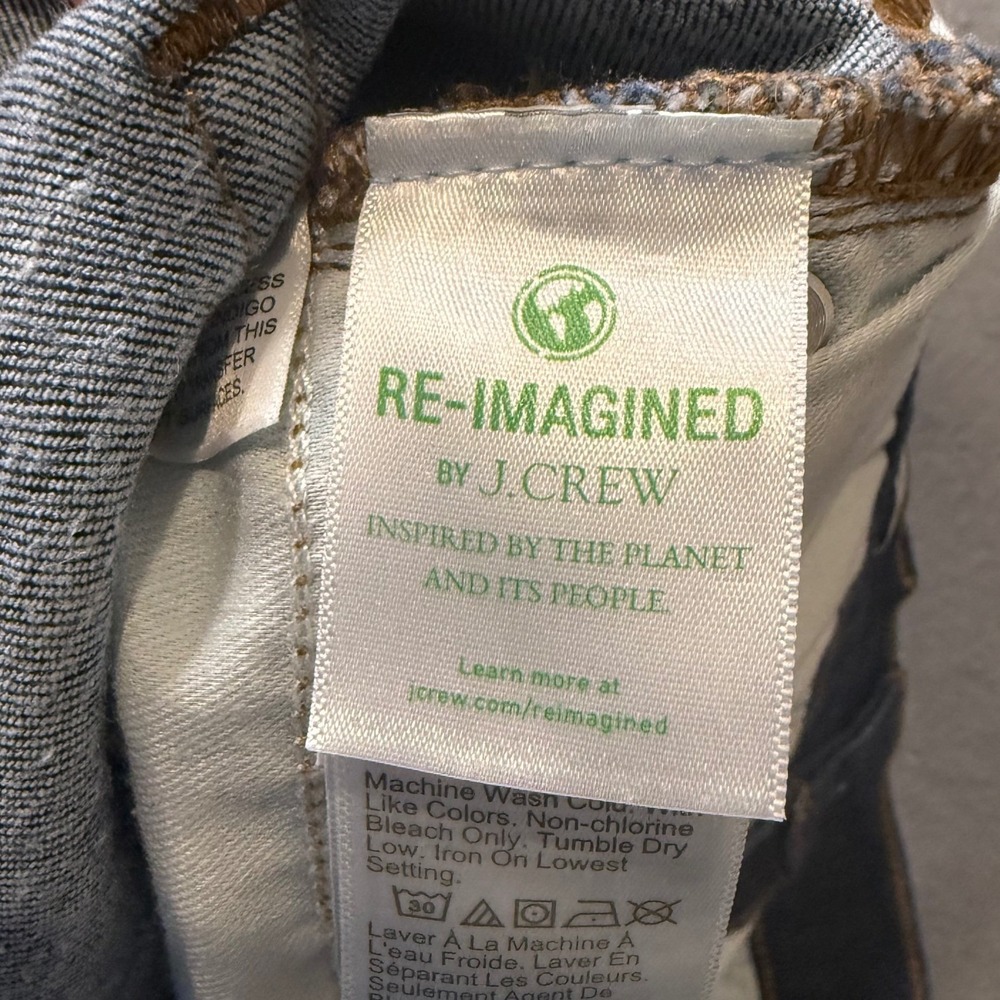 J.Crew 9" Toothpick Skinny Jeans Dark Indigo Blue Petite 31P Classic Core/Preppy - Picture 6 of 7
